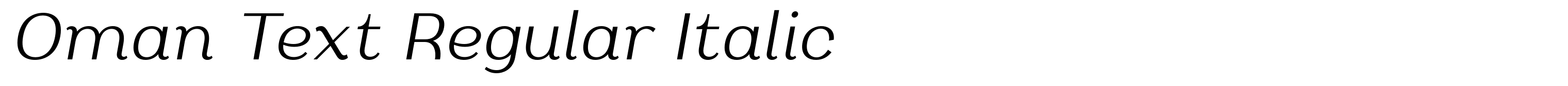 Oman Text Regular Italic